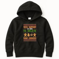 Tech Support I’M Here To Delete Your Cookies Ugly Christmas Kids Hoodie