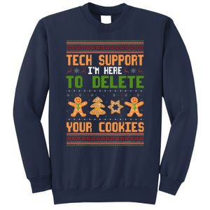 Tech Support I’M Here To Delete Your Cookies Ugly Christmas Sweatshirt