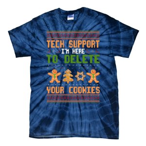 Tech Support I’M Here To Delete Your Cookies Ugly Christmas Tie-Dye T-Shirt