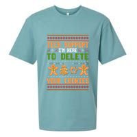 Tech Support I’M Here To Delete Your Cookies Ugly Christmas Sueded Cloud Jersey T-Shirt