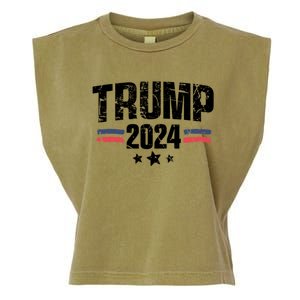 Two Sides IM Voting For The Felon Trump 2024 Us Elections Gift Garment-Dyed Women's Muscle Tee