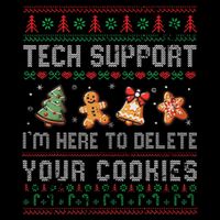 Tech Support IM Here To Delete Your Cookies Christmas Xmas Drawstring Bag
