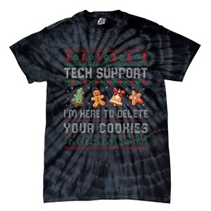 Tech Support IM Here To Delete Your Cookies Christmas Xmas Tie-Dye T-Shirt