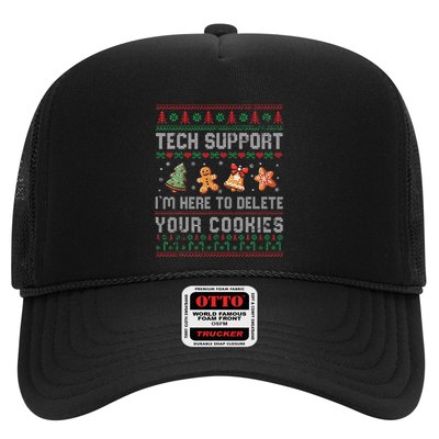 Tech Support IM Here To Delete Your Cookies Christmas Xmas Trucker Hat