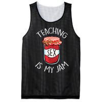 Teaching Sex Is My Jam Funny Teacher's Back To School Mesh Reversible Basketball Jersey Tank