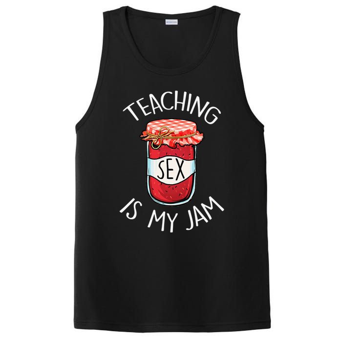 Teaching Sex Is My Jam Funny Teacher's Back To School PosiCharge Competitor Tank