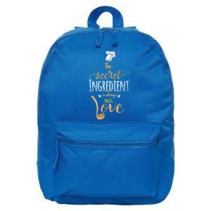 The Secret Ingredient Is Always Love Chef Cooking Baking Meaningful Gift 16 in Basic Backpack