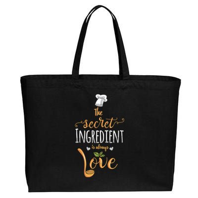 The Secret Ingredient Is Always Love Chef Cooking Baking Meaningful Gift Cotton Canvas Jumbo Tote