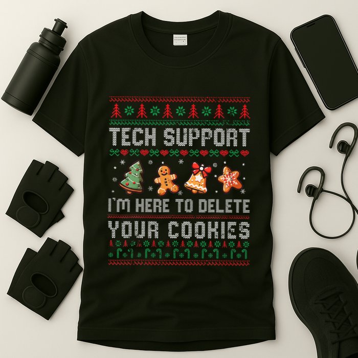 Tech Support IM Here To Delete Your Cookies Christmas Xmas T-Shirt