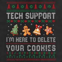 Tech Support IM Here To Delete Your Cookies Christmas Xmas Knit Cap Winter Beanie