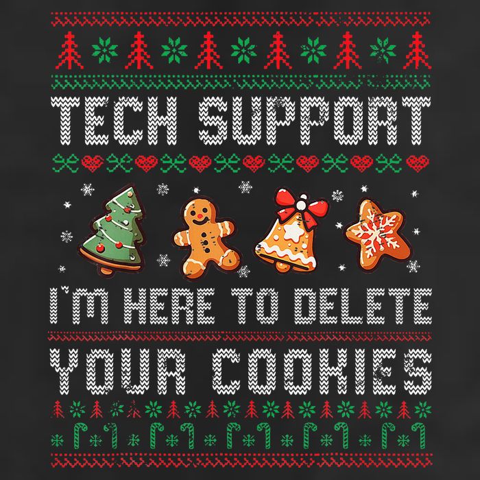 Tech Support IM Here To Delete Your Cookies Christmas Xmas Knit Cap Winter Beanie