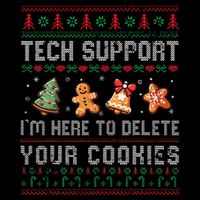 Tech Support IM Here To Delete Your Cookies Christmas Xmas Metallic Star Ornament