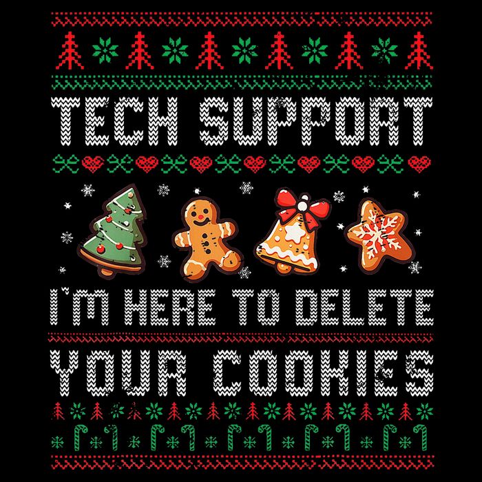 Tech Support IM Here To Delete Your Cookies Christmas Xmas Metallic Star Ornament