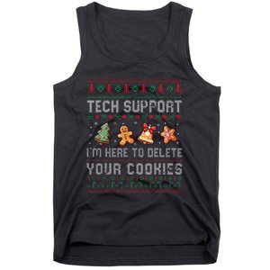 Tech Support IM Here To Delete Your Cookies Christmas Xmas Tank Top