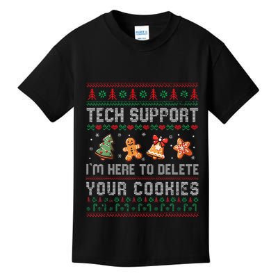 Tech Support IM Here To Delete Your Cookies Christmas Xmas Kids T-Shirt