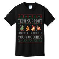 Tech Support IM Here To Delete Your Cookies Christmas Xmas Kids T-Shirt