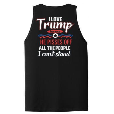 Trump Supporters I Love Trump He Pisses Off All The People I Can’t Stand PosiCharge Competitor Tank