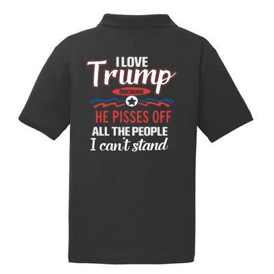 Trump Supporters I Love Trump He Pisses Off All The People I Can’t Stand PosiCharge RacerMesh Polo