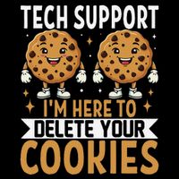 Tech Support IM Here To Delete Your Cookies Funny It Nerds 7-Panel Snapback Hat
