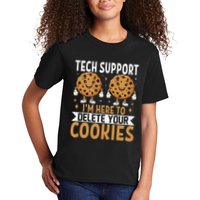 Tech Support IM Here To Delete Your Cookies Funny It Nerds Kids T-Shirt