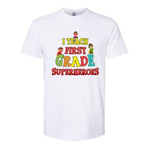 Teacher Superhero I Teach First Grade Superheroes Gift Softstyle CVC T-Shirt