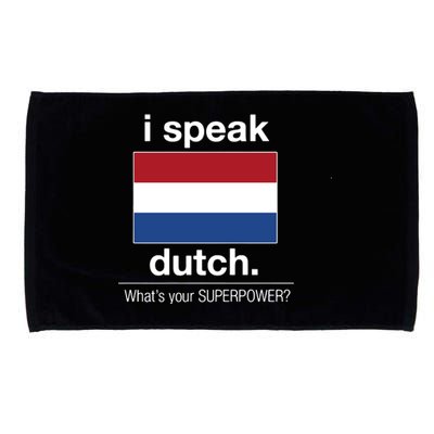 T Shirt I Speak Dutch Bilingual People Funny Gift Teacher Professor Microfiber Hand Towel