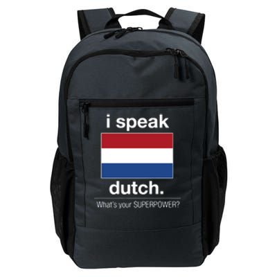 T Shirt I Speak Dutch Bilingual People Funny Gift Teacher Professor Daily Commute Backpack