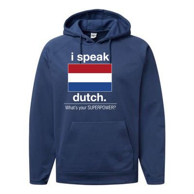 T Shirt I Speak Dutch Bilingual People Funny Gift Teacher Professor Performance Fleece Hoodie