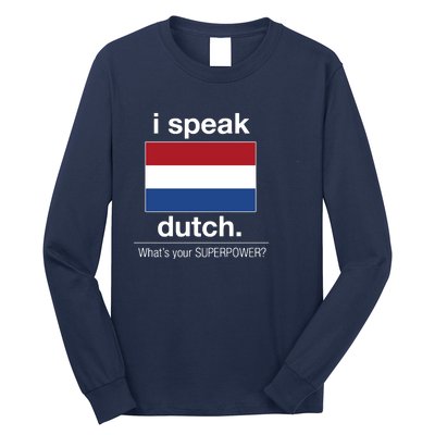 T Shirt I Speak Dutch Bilingual People Funny Gift Teacher Professor Long Sleeve Shirt