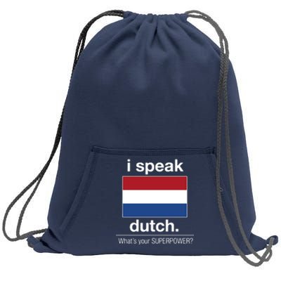 T Shirt I Speak Dutch Bilingual People Funny Gift Teacher Professor Sweatshirt Cinch Pack Bag