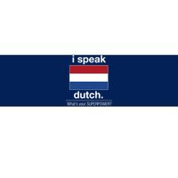 T Shirt I Speak Dutch Bilingual People Funny Gift Teacher Professor Bumper Sticker