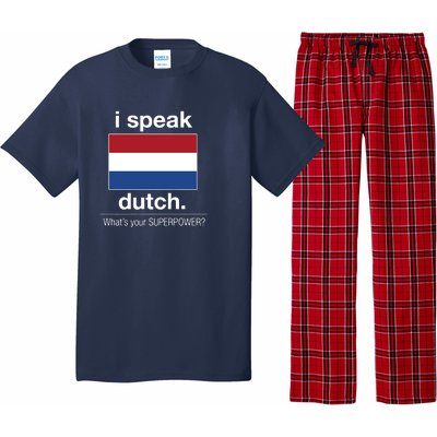 T Shirt I Speak Dutch Bilingual People Funny Gift Teacher Professor Pajama Set