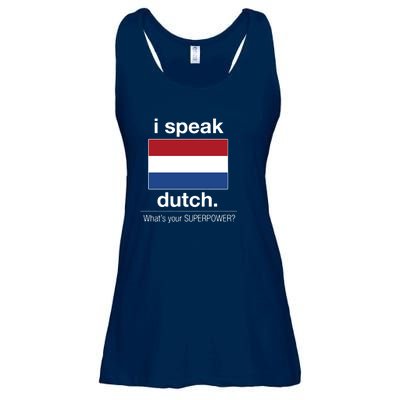 T Shirt I Speak Dutch Bilingual People Funny Gift Teacher Professor Ladies Essential Flowy Tank