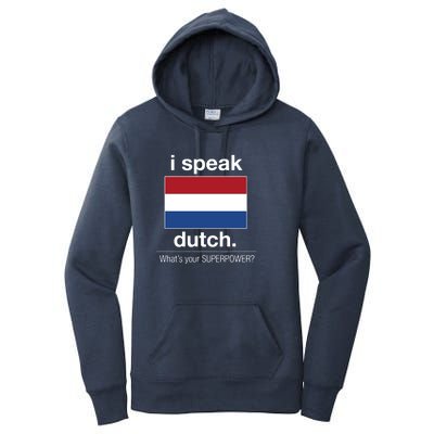 T Shirt I Speak Dutch Bilingual People Funny Gift Teacher Professor Women's Pullover Hoodie