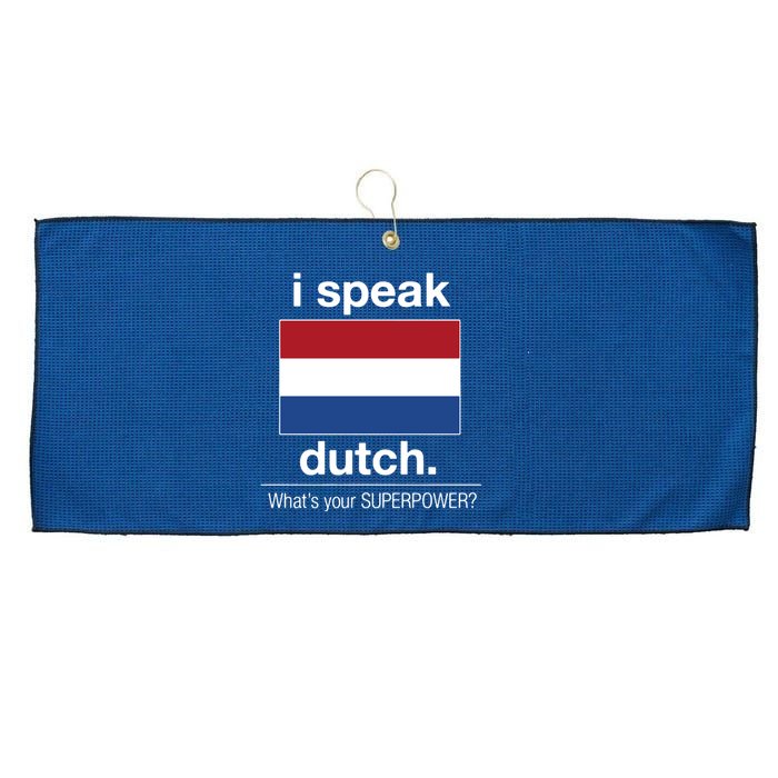 T Shirt I Speak Dutch Bilingual People Funny Gift Teacher Professor Large Microfiber Waffle Golf Towel