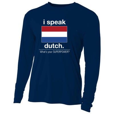 T Shirt I Speak Dutch Bilingual People Funny Gift Teacher Professor Cooling Performance Long Sleeve Crew