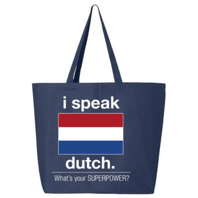 T Shirt I Speak Dutch Bilingual People Funny Gift Teacher Professor 25L Jumbo Tote