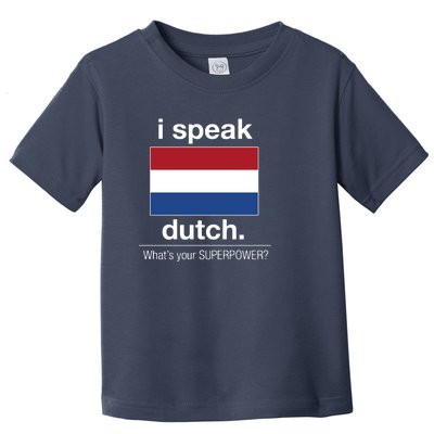 T Shirt I Speak Dutch Bilingual People Funny Gift Teacher Professor Toddler T-Shirt