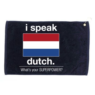 T Shirt I Speak Dutch Bilingual People Funny Gift Teacher Professor Grommeted Golf Towel