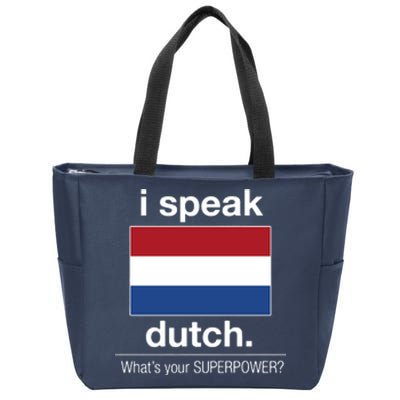 T Shirt I Speak Dutch Bilingual People Funny Gift Teacher Professor Zip Tote Bag