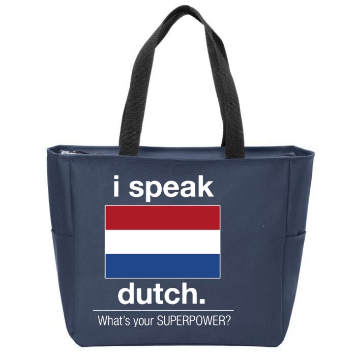 T Shirt I Speak Dutch Bilingual People Funny Gift Teacher Professor Zip Tote Bag