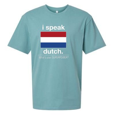 T Shirt I Speak Dutch Bilingual People Funny Gift Teacher Professor Sueded Cloud Jersey T-Shirt