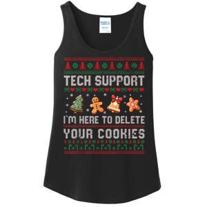 Tech Support IM Here To Delete Your Cookies Christmas Xmas Ladies Essential Tank