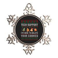 Tech Support IM Here To Delete Your Cookies Christmas Xmas Metallic Star Ornament