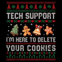 Tech Support IM Here To Delete Your Cookies Christmas Xmas Metallic Star Ornament