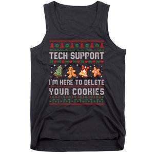 Tech Support IM Here To Delete Your Cookies Christmas Xmas Tank Top