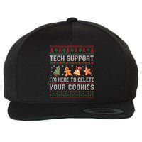 Tech Support IM Here To Delete Your Cookies Christmas Xmas Wool Snapback Cap