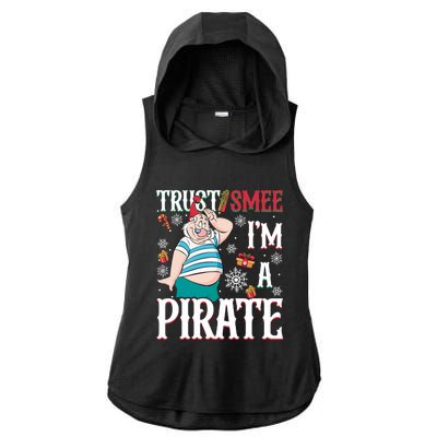 Trust Smee IM A Pirate Mr Smee Santa Christmas Xmas Ladies PosiCharge Tri-Blend Wicking Draft Hoodie Tank