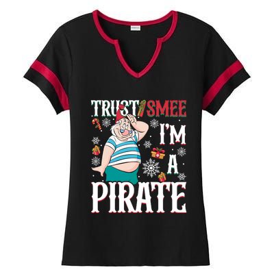 Trust Smee IM A Pirate Mr Smee Santa Christmas Xmas Ladies Halftime Notch Neck Tee