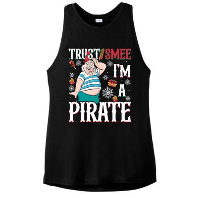 Trust Smee IM A Pirate Mr Smee Santa Christmas Xmas Ladies PosiCharge Tri-Blend Wicking Tank